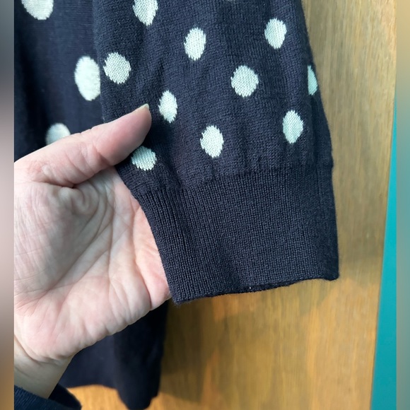 The Limited sweater, navy blue with polka dots, large Limited Sweater reversible - Picture 8 of 16